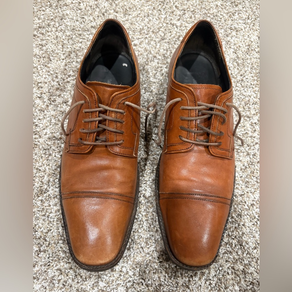 Men's Johnston & Murphy Brown Leather Lace-Up Dress Shoes